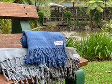 Load image into Gallery viewer, Hand Towel Stonewash Stripe Silk Dervish Turkish Cotton Towels