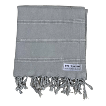 Load image into Gallery viewer, Hand Towel Stonewash Stripe Silk Dervish Turkish Cotton Towels