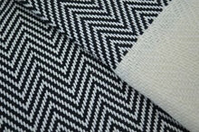 Load image into Gallery viewer, Chevron Herringbone Black Turkish Towel - Silk Dervish Turkish Towels Gold Coast Australia