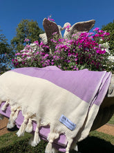 Load image into Gallery viewer, Chevron Herringbone Lilac Turkish Towel - Silk Dervish Turkish Towels Gold Coast Australia