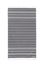 Load image into Gallery viewer, Classic Sultan Charcoal Turkish Towel - Silk Dervish Turkish Towels Gold Coast Australia