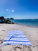 Load image into Gallery viewer, Sose Terry Towel Blue - Silk Dervish, Turkish Cotton Towel