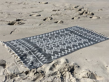 Load image into Gallery viewer, Kilim Aztec Grey Turkish Towel - Silk Dervish, Turkish Cotton Towel