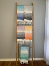 Load image into Gallery viewer, Colourful Black Turkish Towel Silk Dervish Turkish Cotton Towels