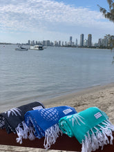 Load image into Gallery viewer, Pineapple Mint Turkish Towel Silk Dervish Turkish Cotton Towels