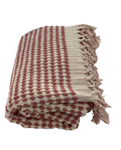 Load image into Gallery viewer, Pompom Turkish Bath Terry Towel Clay Pink Silk Dervish Turkish Cotton Towels