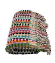 Load image into Gallery viewer, Pompom Turkish Bath Terry Towel Multi Silk Dervish Turkish Cotton Towels Gold Coast Australia