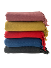 Load image into Gallery viewer, Missis Stonewashed Turkish Towel Black Silk Dervish Turkish Cotton Towels