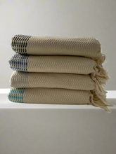 Load image into Gallery viewer, Lutti Turkish Bath Towel Aqua Silk Dervish Turkish Cotton Towels