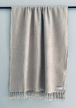 Load image into Gallery viewer, Waffle Turkish Towel Beige Silk Dervish Turkish Cotton Towels