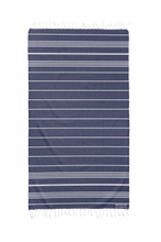 Load image into Gallery viewer, Classic Sultan Navy Beach Bath Turkish Towel - Silk Dervish, Turkish Cotton Towel