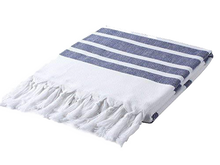 Load image into Gallery viewer, Soli Blue Turkish Towel - Silk Dervish, Turkish Cotton Towel