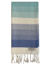 Load image into Gallery viewer, Colourful Mint Turkish Towel Silk Dervish Turkish Cotton Towels