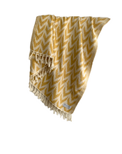 Load image into Gallery viewer, Vava Turkish Towel Mustard Silk Dervish Turkish Cotton Towels
