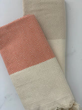 Load image into Gallery viewer, Hand Towel Chevron Herringbone Turkish Towel Silk Dervish Turkish Cotton Towels