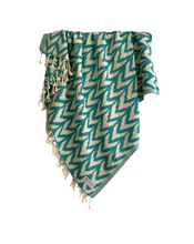 Load image into Gallery viewer, Vava Turkish Towel Seagreen Silk Dervish Turkish Cotton Towels
