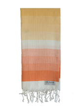 Load image into Gallery viewer, Colourful Orange Turkish Towel Silk Dervish Turkish Cotton Towels
