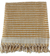 Load image into Gallery viewer, Pompom Turkish Bath Terry Towel Yellow Silk Dervish Turkish Cotton Towels
