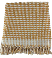 Load image into Gallery viewer, Pompom Turkish Bath Terry Towel Yellow Silk Dervish Turkish Cotton Towels