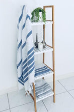 Load image into Gallery viewer, Soli Blue Turkish Towel - Silk Dervish, Turkish Cotton Towel