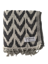 Load image into Gallery viewer, Vava Turkish Towel Black Silk Dervish Turkish Cotton Towels
