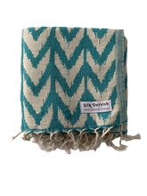 Load image into Gallery viewer, Vava Turkish Towel Seagreen Silk Dervish Turkish Cotton Towels