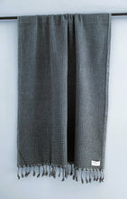 Load image into Gallery viewer, Waffle Turkish Towel Black Silk Dervish Turkish Cotton Towels