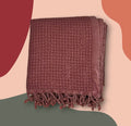 Waffle Turkish Towel Brown Silk Dervish Turkish Cotton Towels