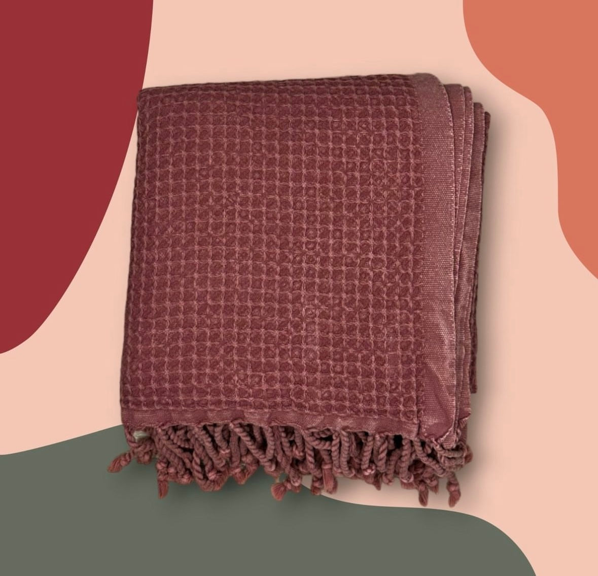 Waffle Turkish Towel Brown Silk Dervish Turkish Cotton Towels