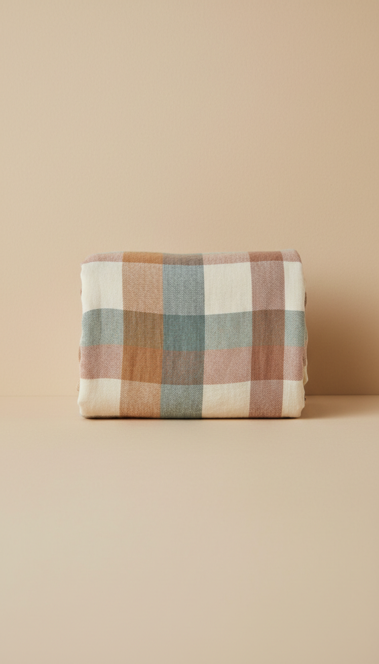 Minimalist Cotton Blanket – Undyed Finish