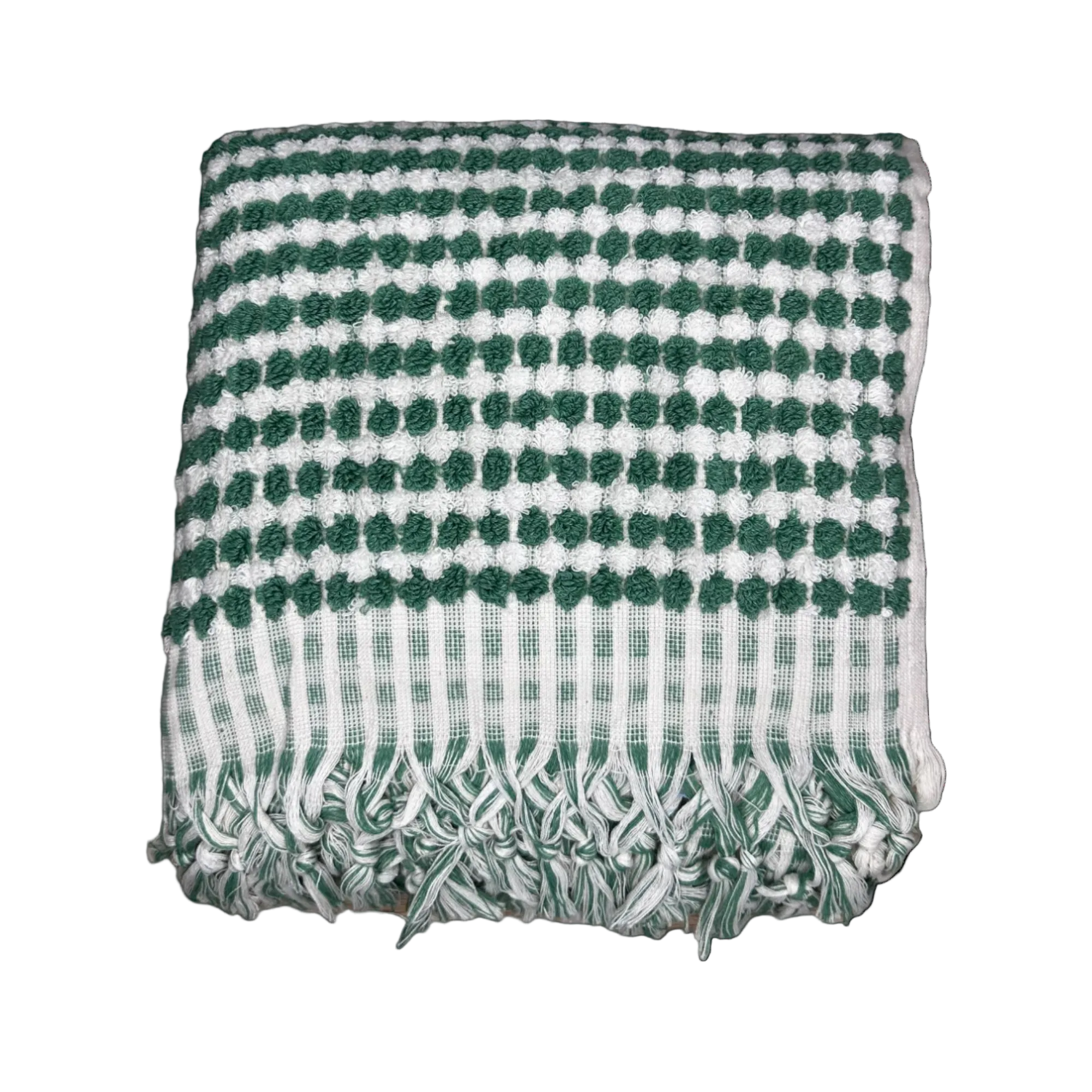 Pompom Turkish Bath Terry Towel Green Silk Dervish Turkish Cotton Towels