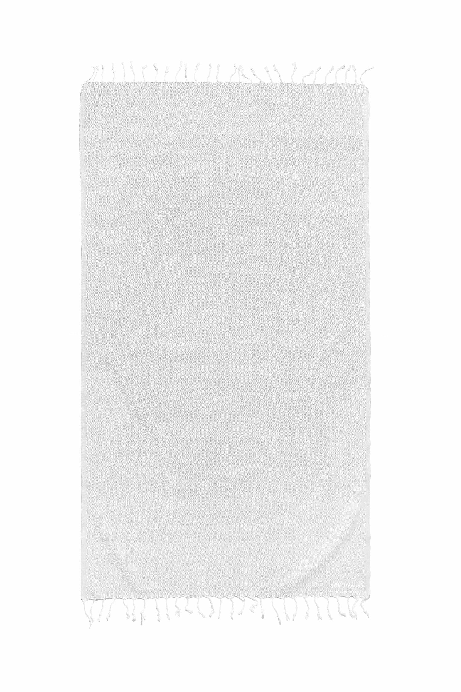 Classic Sultan White Turkish Towel Silk Dervish Turkish Cotton Towels