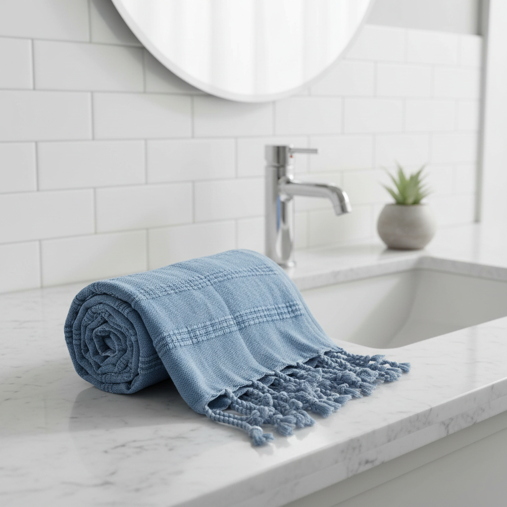 Hand Towel Stonewash Stripe Silk Dervish Turkish Cotton Towels