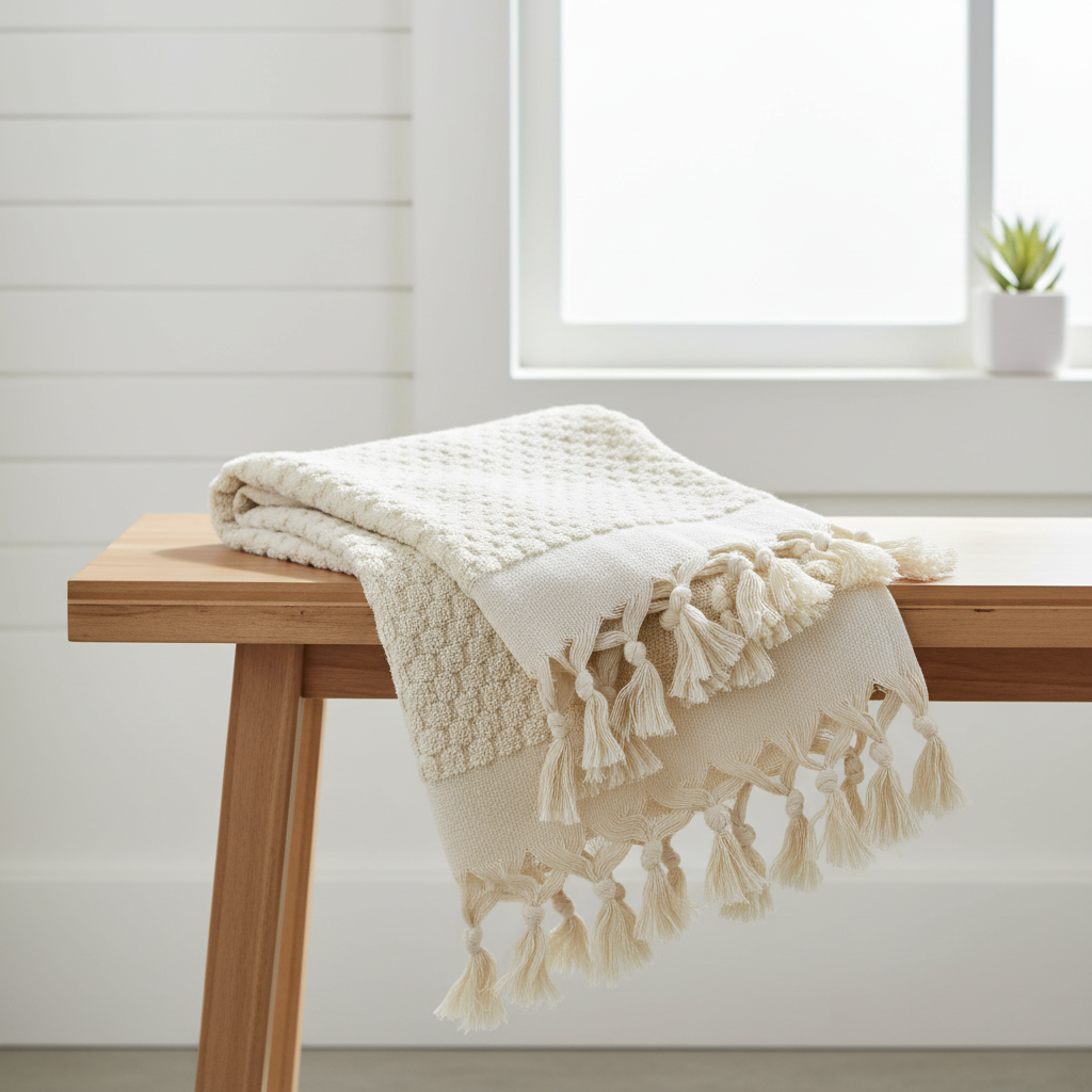 Hand Towel Pompom Turkish Terry Towel Silk Dervish Turkish Cotton Towels