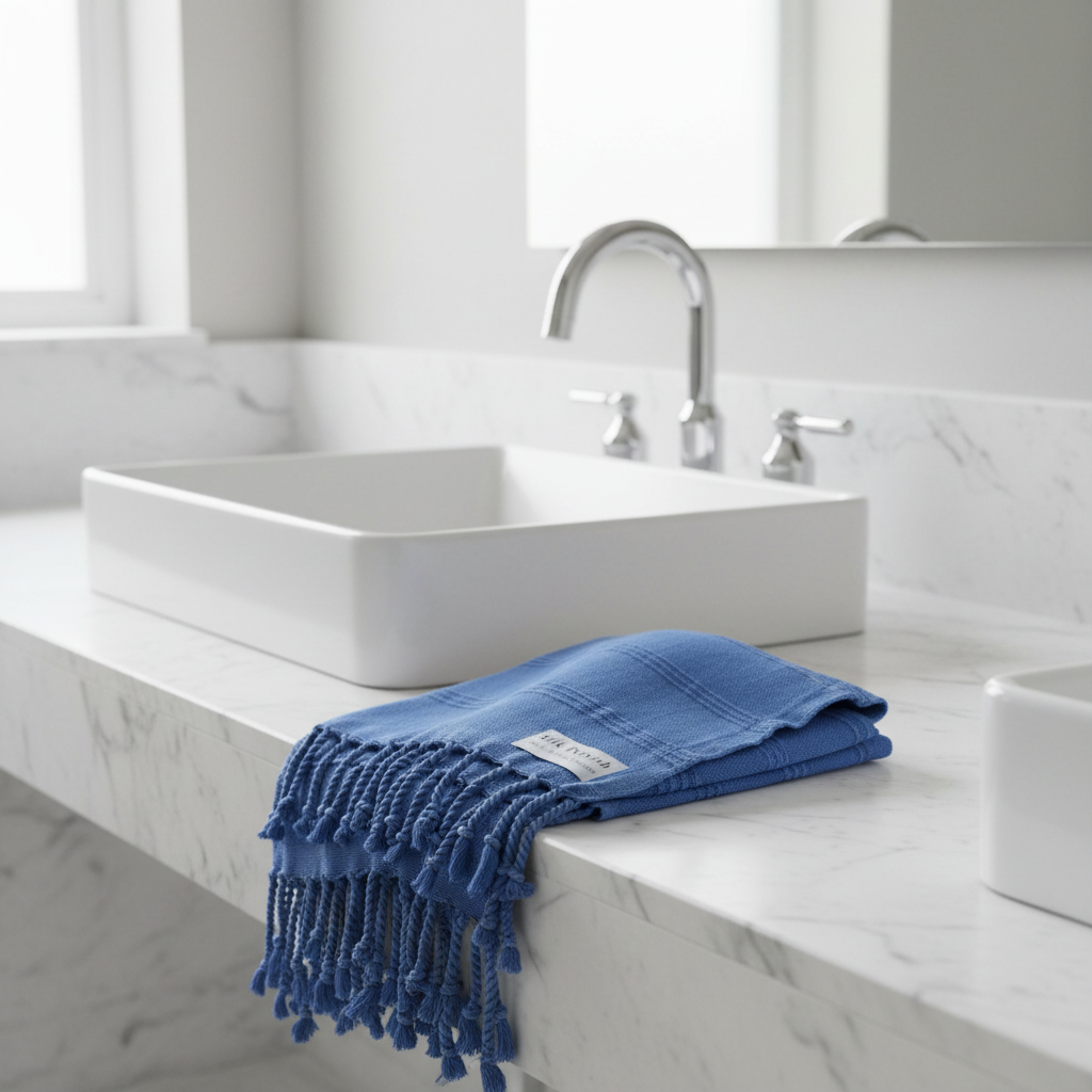 Hand Towel Stonewash Stripe Silk Dervish Turkish Cotton Towels