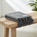 Missis Stonewashed Turkish Towel Black