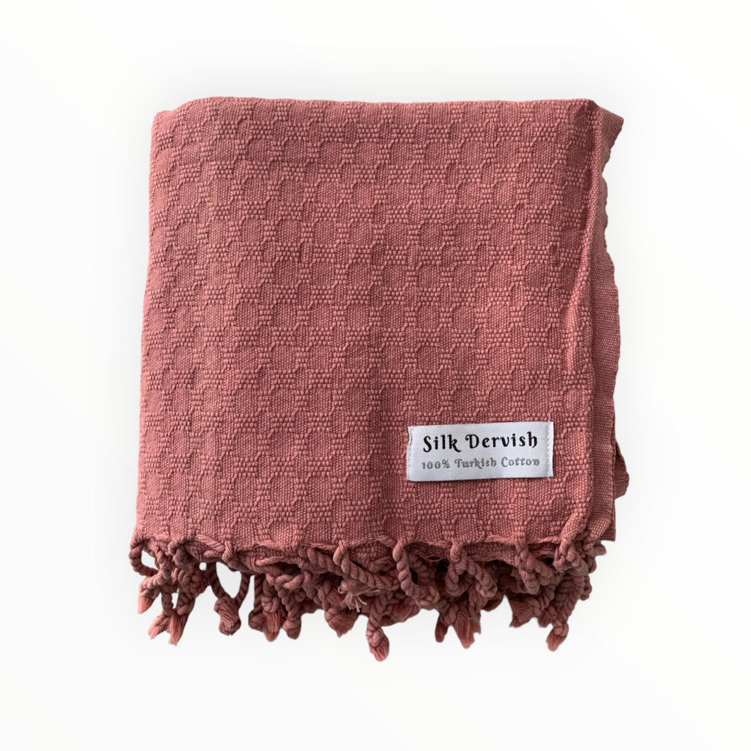 Missis Stonewashed Turkish Towel Rose Silk Dervish Turkish Cotton Towels
