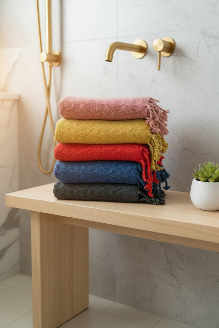 Missis Stonewashed Turkish Towel Black