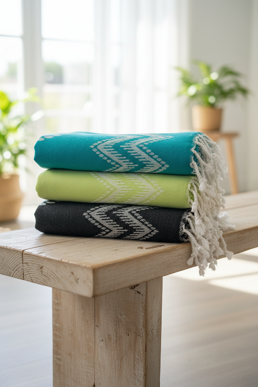 Trio Turkish Towel Mint Silk Dervish Turkish Cotton Towels
