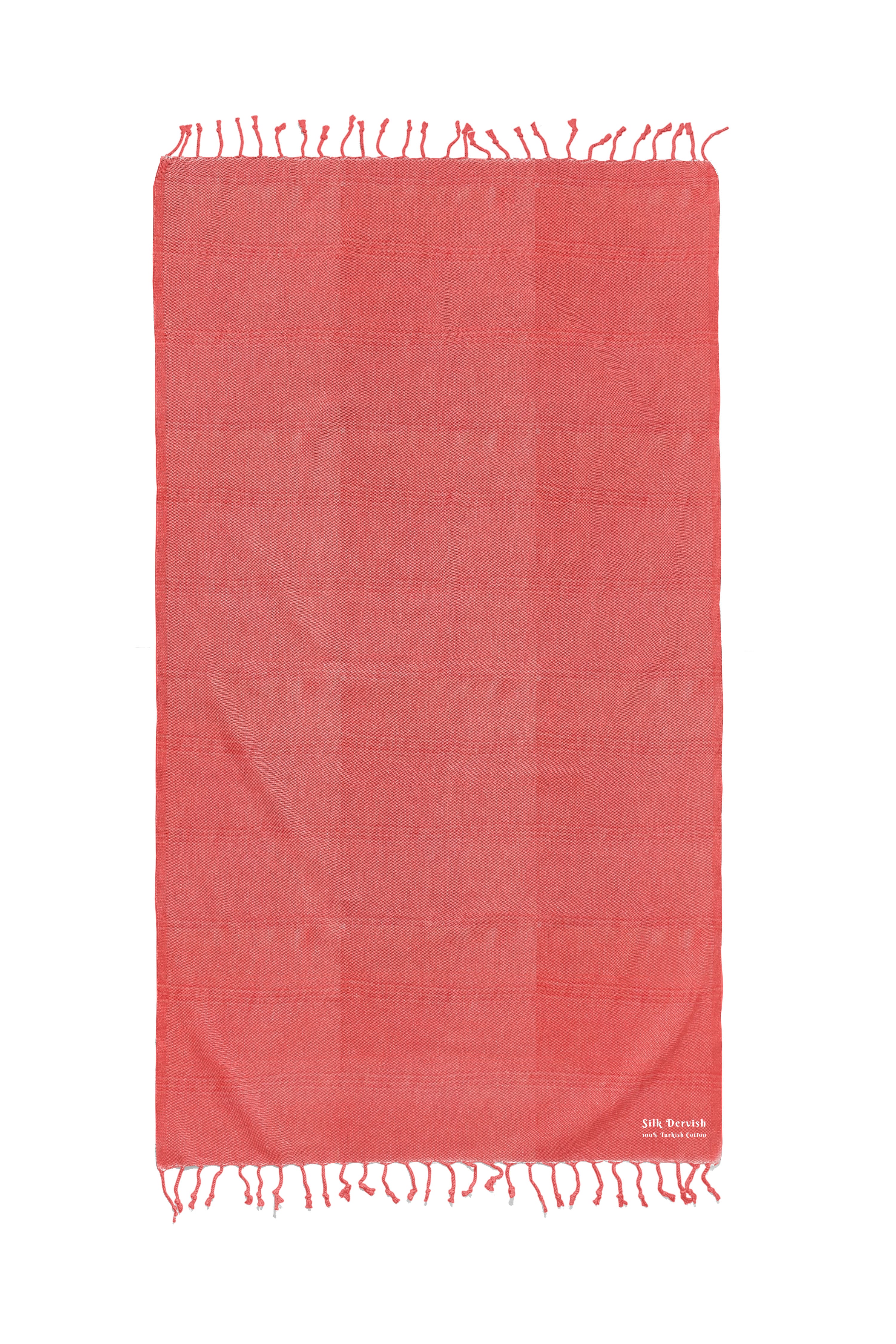 Stonewash Stripe Coral Turkish Towel Silk Dervish Turkish Cotton Towels