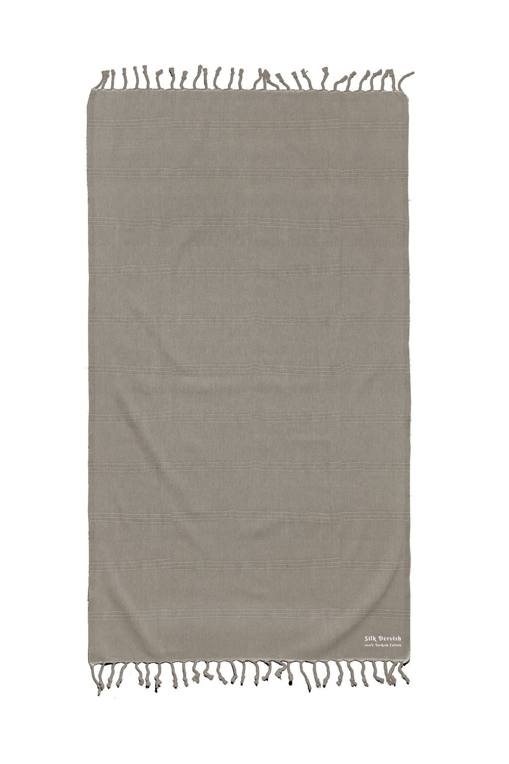 Stonewash Stripe Grey Beige Turkish Towel Silk Dervish Turkish Cotton Towels