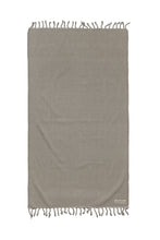 Load image into Gallery viewer, Stonewash Stripe Grey Beige Turkish Towel Silk Dervish Turkish Cotton Towels
