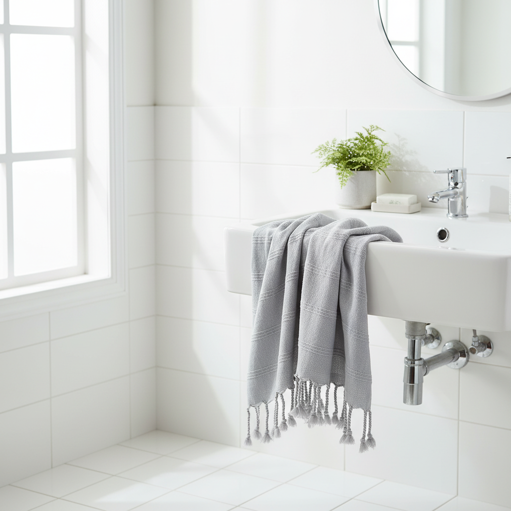 Hand Towel Stonewash Stripe Silk Dervish Turkish Cotton Towels