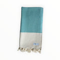 Chevron Diamond Aqua Turkish Towel - Silk Dervish Turkish Towels Gold Coast Australia