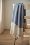 Chevron Diamond Blue Turkish Towel Silk Dervish Turkish Cotton Towels