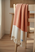 Chevron Diamond Orange Turkish Towel