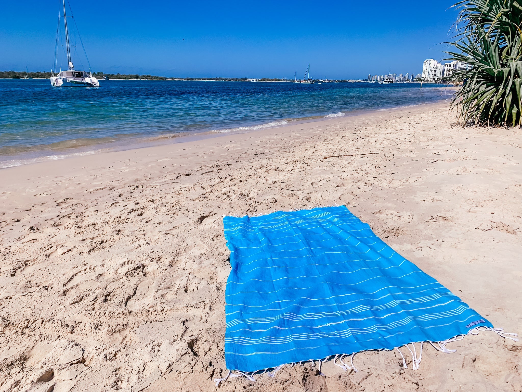 Classic Sultan Aqua Turkish Towel - Silk Dervish Turkish Towels Gold Coast Australia