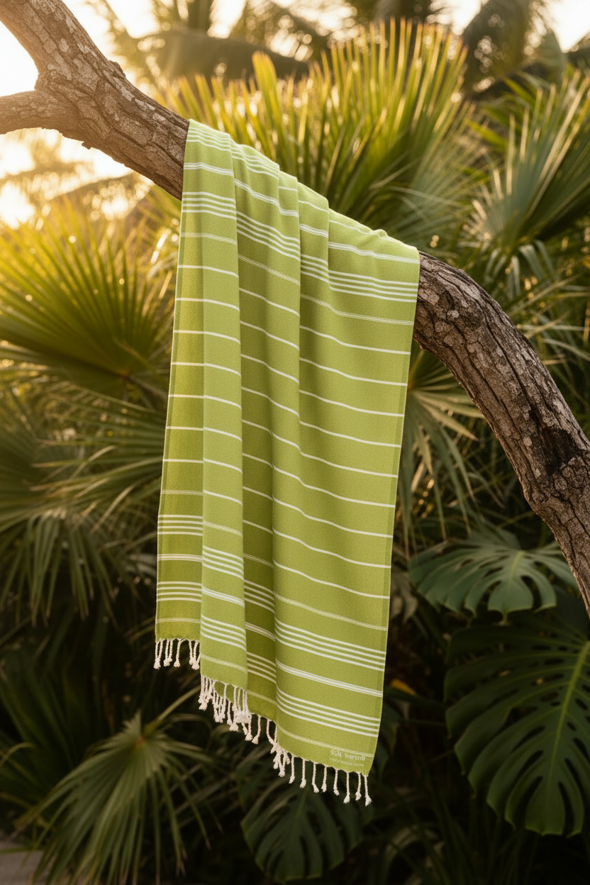 Classic Sultan Lime Turkish Towel Silk Dervish Turkish Cotton Towels