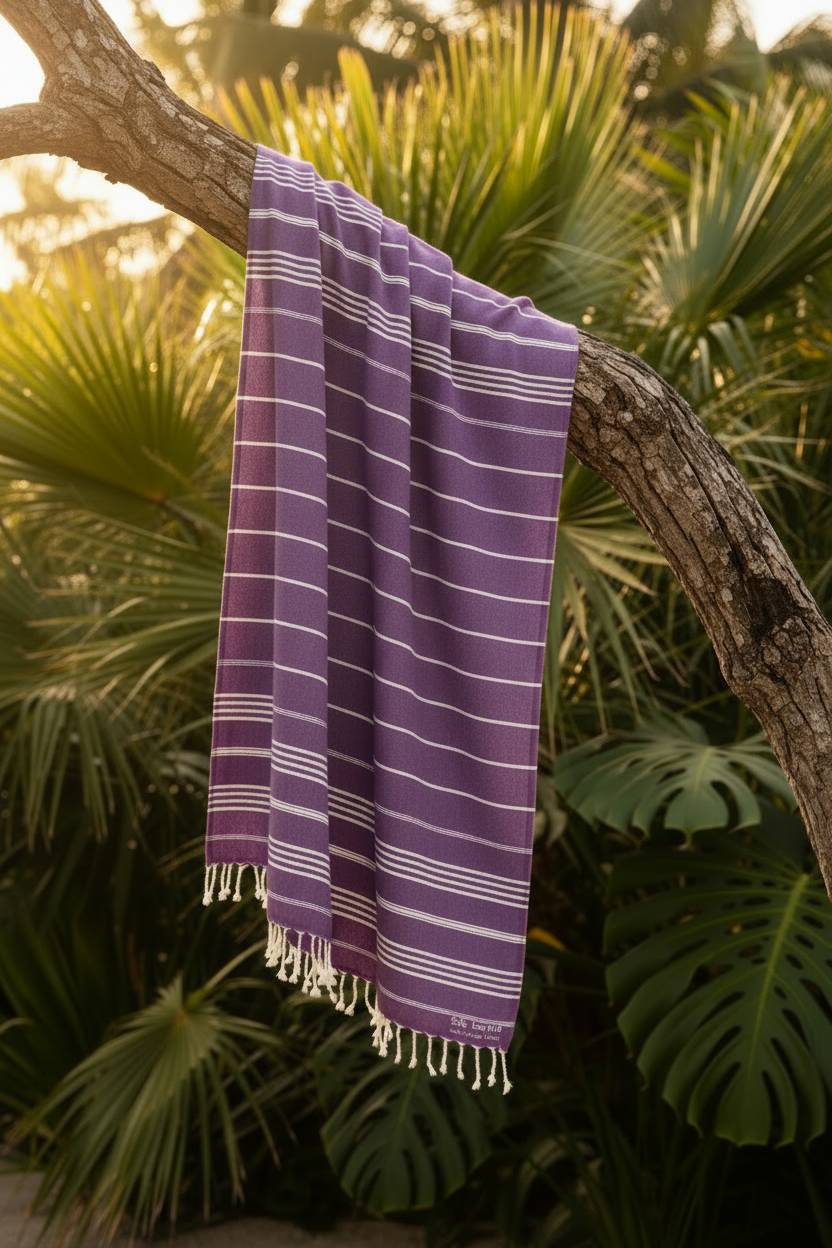 Classic Sultan Purple Turkish Towel Silk Dervish Turkish Cotton Towels