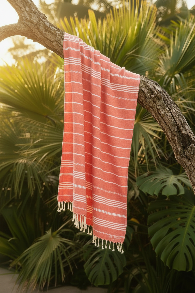 Classic Sultan Coral Turkish Towel Silk Dervish Turkish Cotton Towels